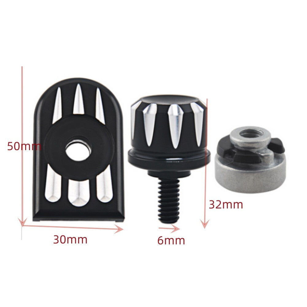 CNC for Seat Bolt Screw Mounting Tool Cover Nut Kit for Harley Road Glide 1996-up- n