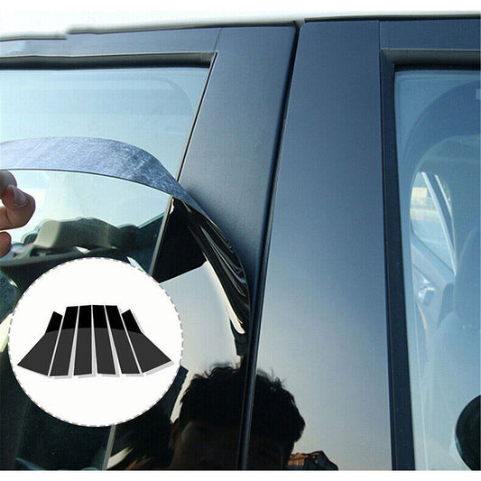 for Kia K5 2021-2023 6pcs Black Pillar Posts Piano Black Cover Trim Body Molding