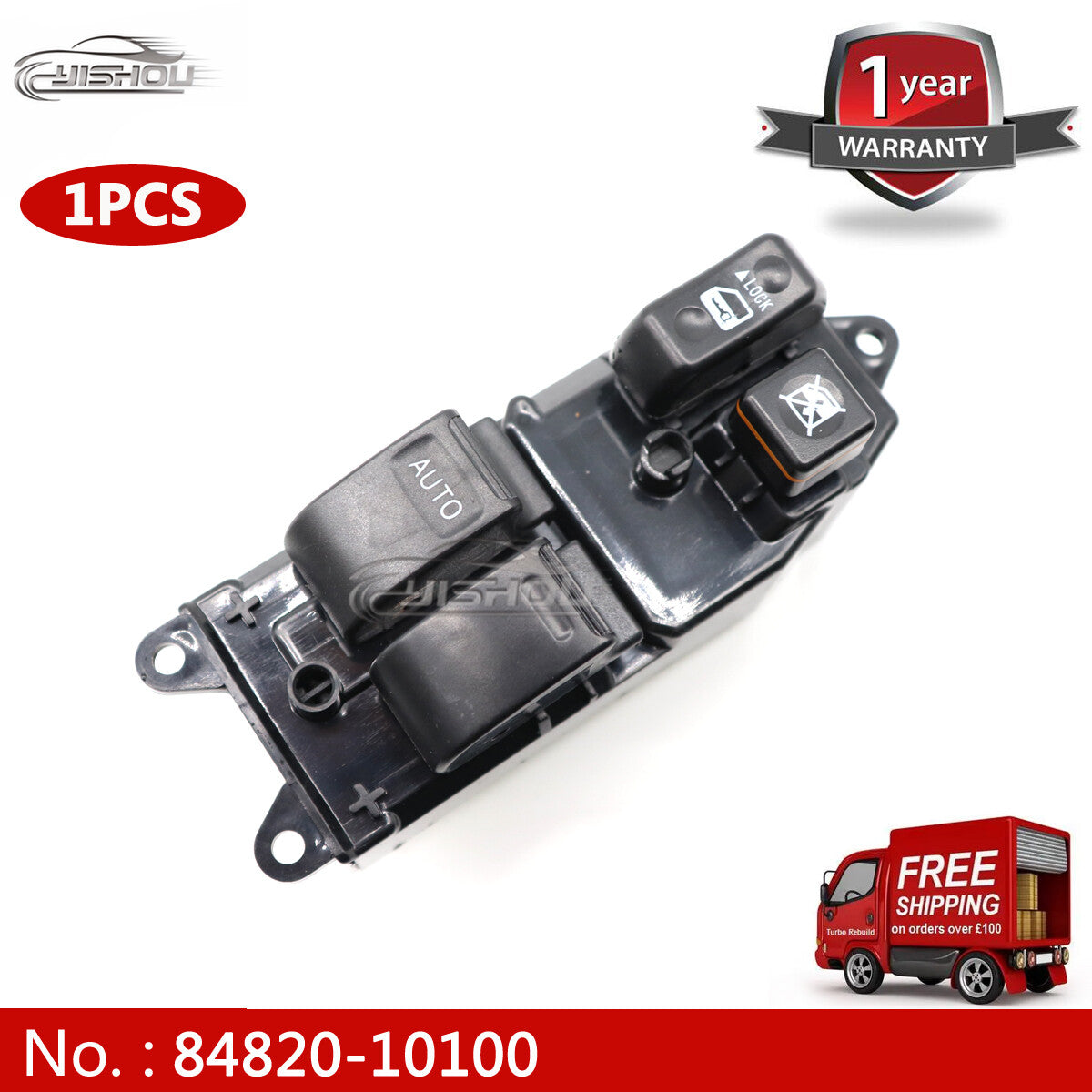 84820 - 10100 Main power window switch, front drive side, for Toyota for Land Cruiser