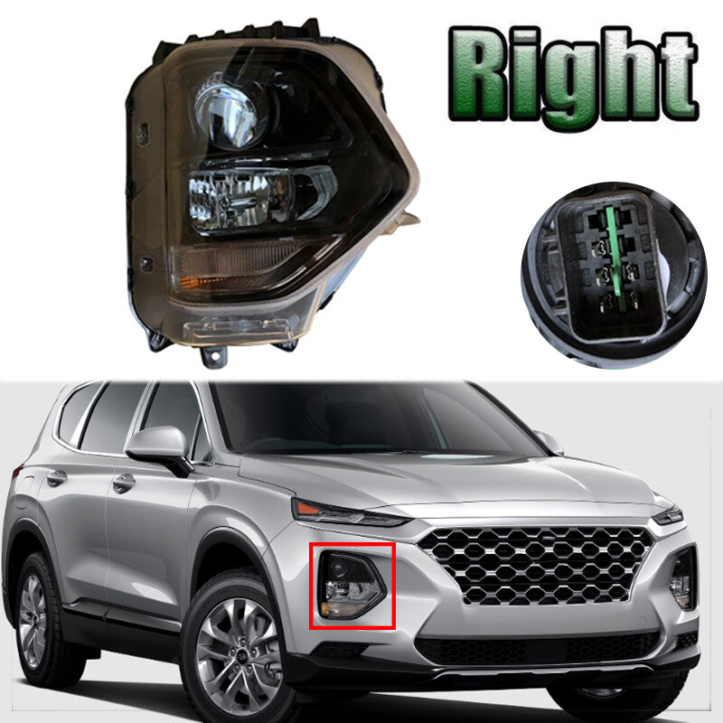 Right Halogen Front Bumper Fog Light Assembly for Hyundai Santa Fe 2019 2020 v