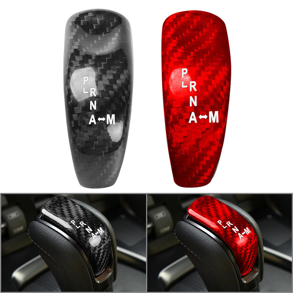 1Pcs Carbon Fiber Center Console Gear Shift Knob Cover Trim for Nissan GTR R35 Q