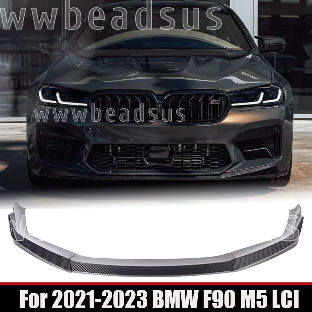 Performance Style Carbon Fiber Front Bumper Lip Kit For 2021-2023 for BMW F90 M5 LCI Q