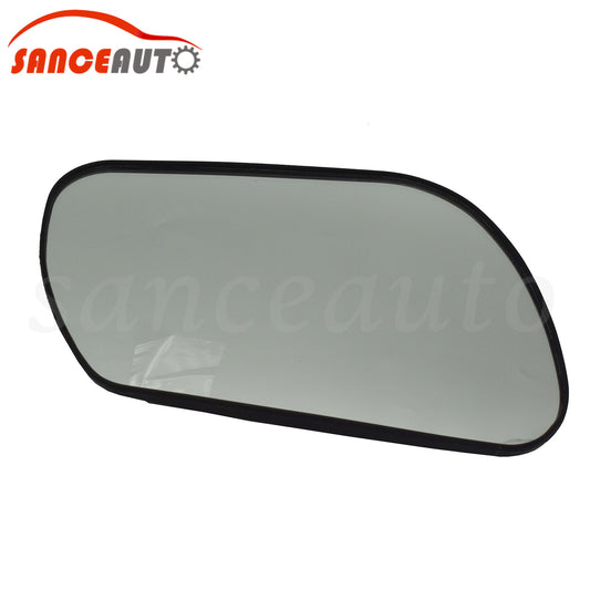 The heated right passenger-side mirror glass is applicable to 2004-2009 Mazda3 and 2006-2008 Mazda6. n