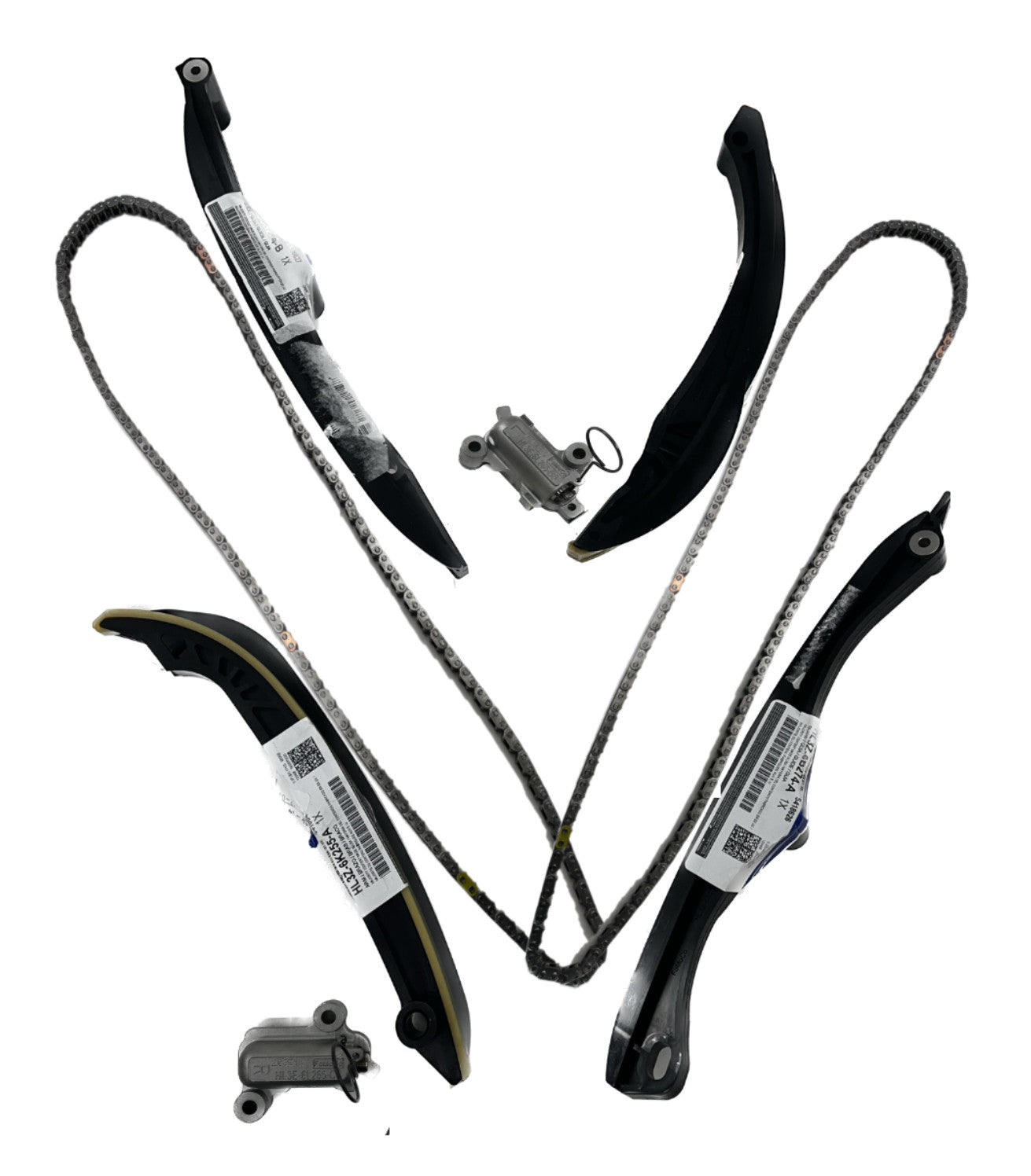 Chains Guides Tensioners Solenoids PHASERS KIT For 2017-2024 for Ford F150 3.5L