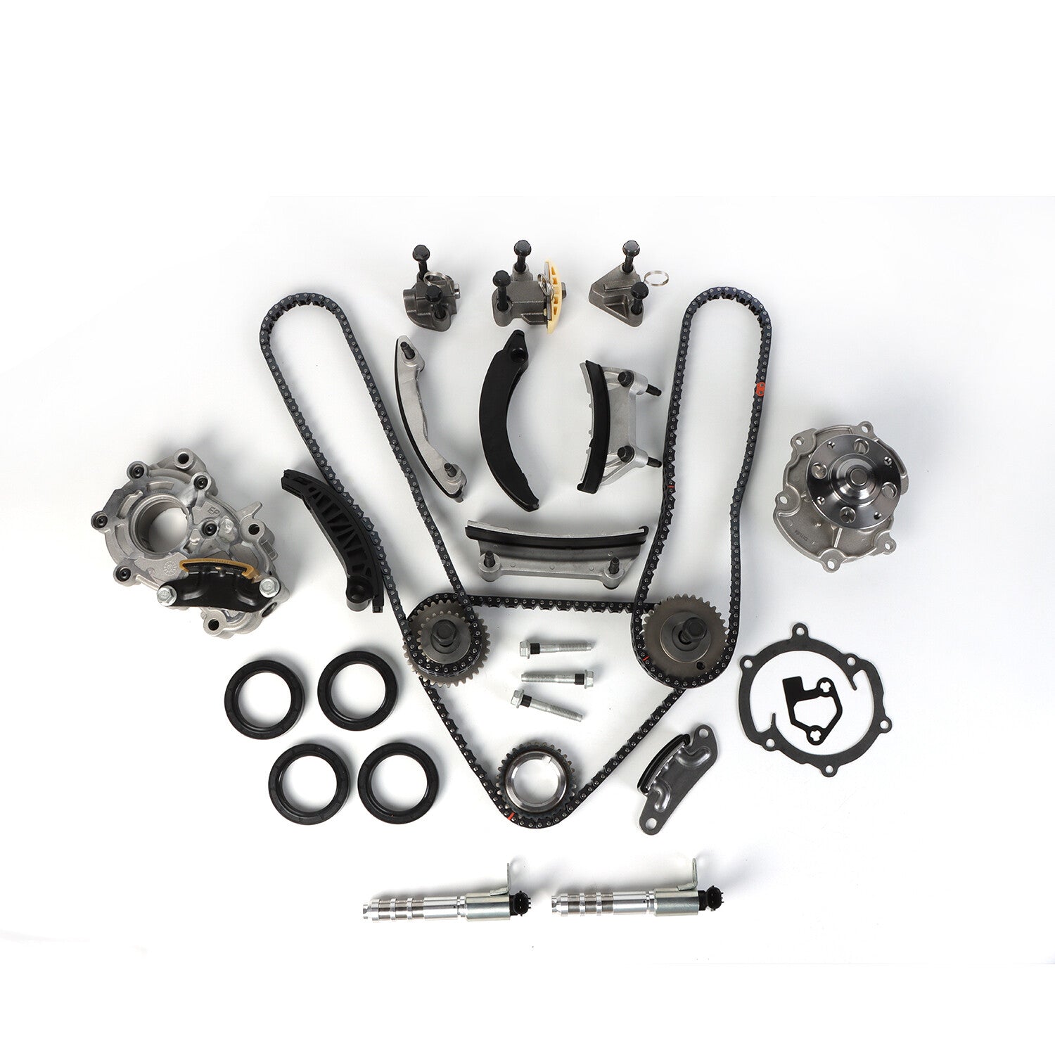 Fit for Cadillac for Suzuki 3.6L 07-16 Timing Chain Kit Oil Pump Water Pump VTC Solenoid
