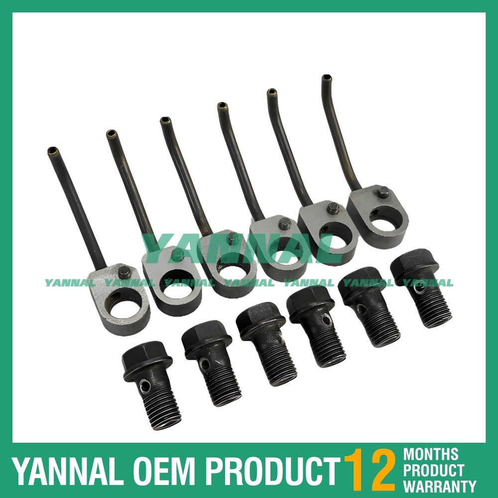 6-piece DB58 oil nozzle + screw pack for /Develon excavator engine parts