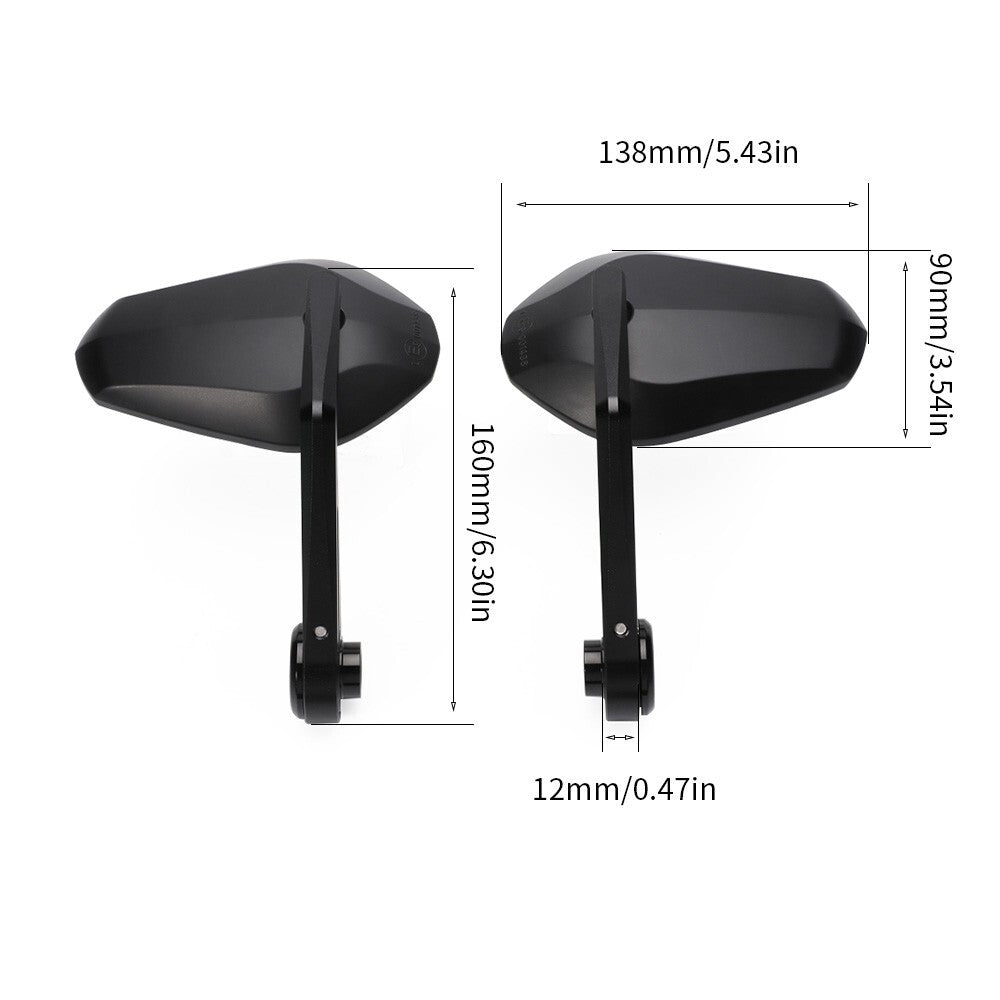 For VOGE SR1 ADV 125 2025 Adjustable Rear Side Handle Bar End Mirrors Rearview Q