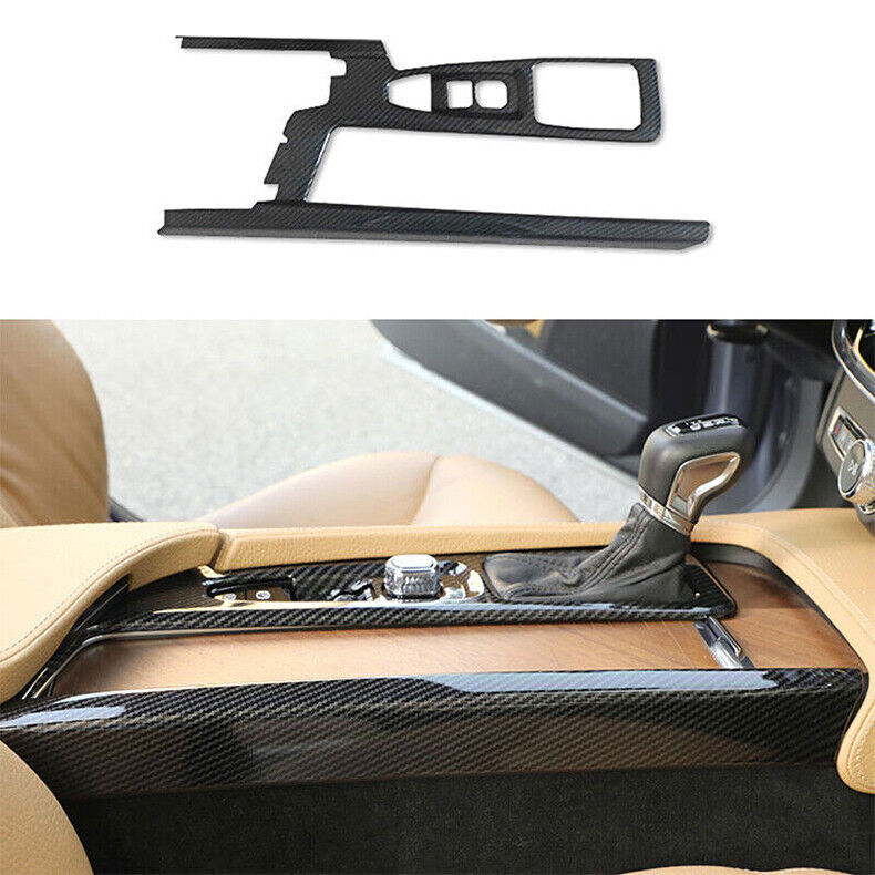 for Volvo S90 2017-2022 Carbon Fiber Center Console Gear Shift frame cover Trim