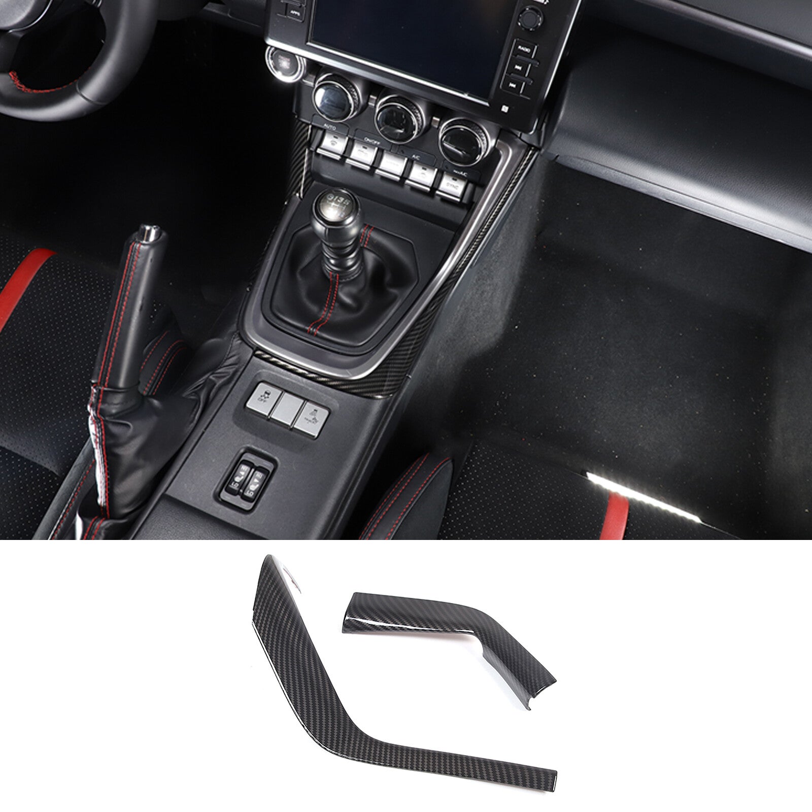 For 2009-2016 for Audi A4 Sedan Carbon Fiber Side for Smart Lock Door Handle Covers Trim- v