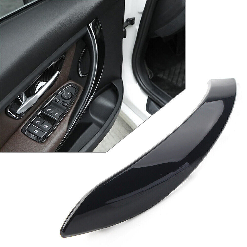 1x Glossy Black Left Inner Door Handle Panel Cover Trim Fit for BMW 3 4 Series 3GT Q