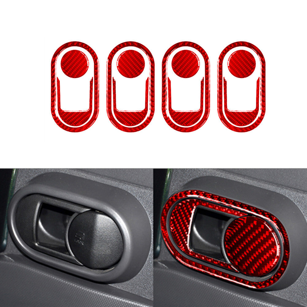 6X Gloss Black (4DR) Door Control Cover For Colorado 2004-2012/ for Canyon 2005-2012 v
