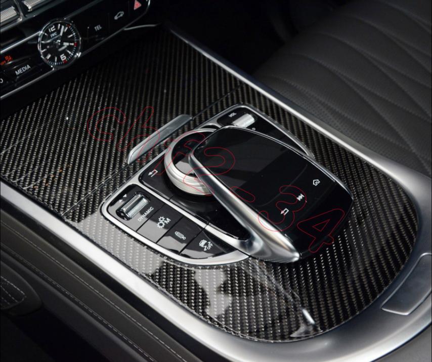 for Benz G W464 G350 G55/63 2019+ Dry Carbon Fiber Console Gear Shift Panel Trim