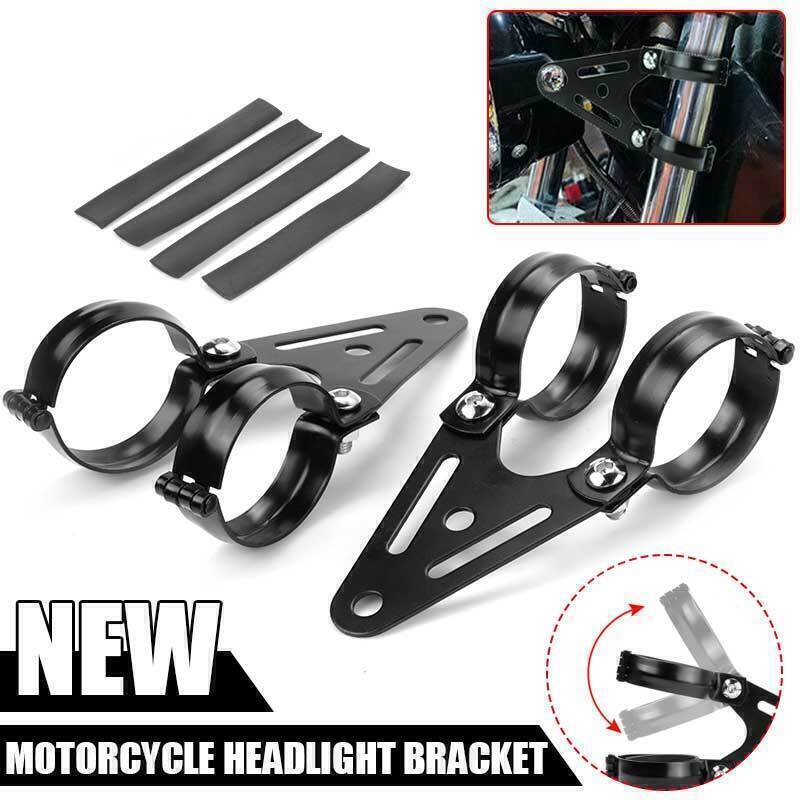 For 52-57mm Front Fork Tubes Motorcycle LED Headlight Front Fork Holder Bracket
