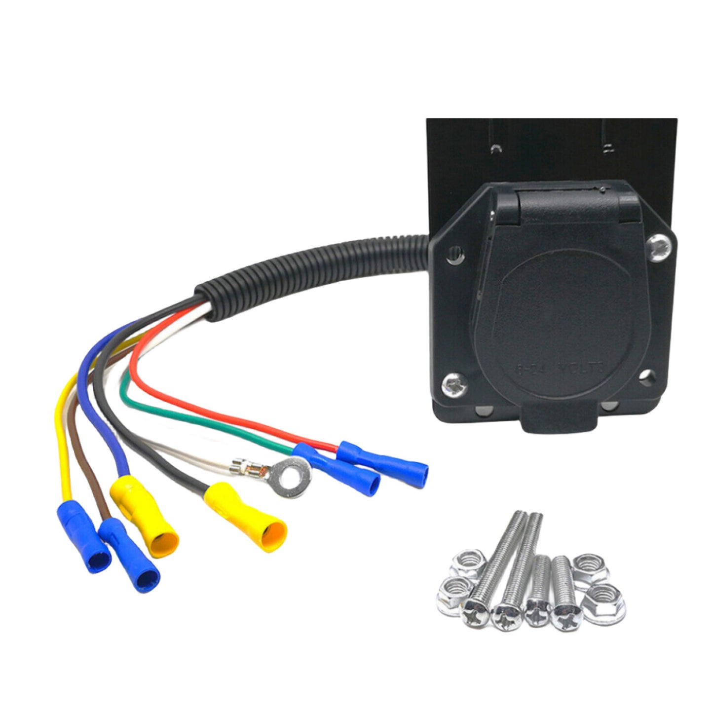 7Pin Trailer Connector Adapter Repairing Accessories Car Truck Plug Power Cord A