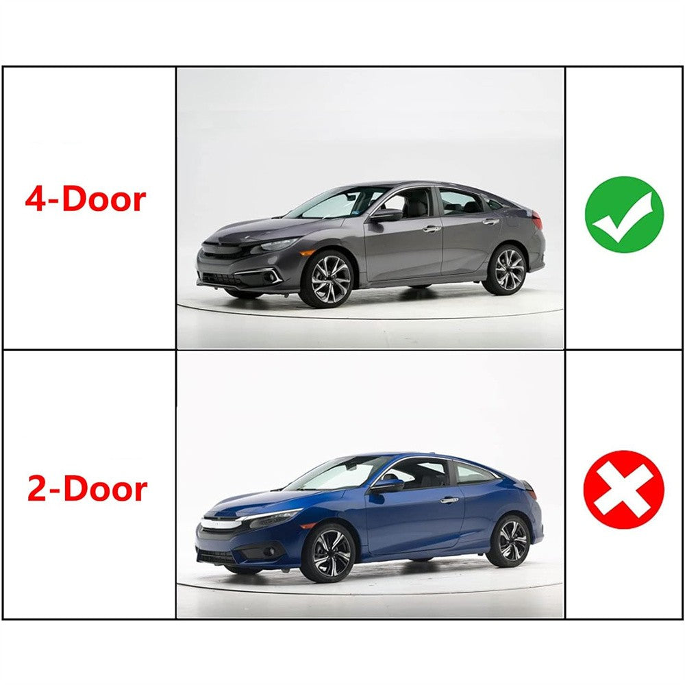 4pcs Weatherstrip Window Moulding Trim Seal Belt for Honda for Civic Sedan 2016-2021