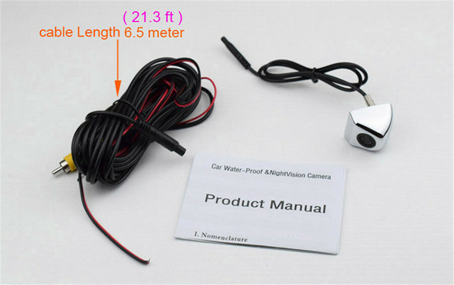 High-definition 170-degree wide-angle forward-facing backup reverse parking assist camera for cars. n