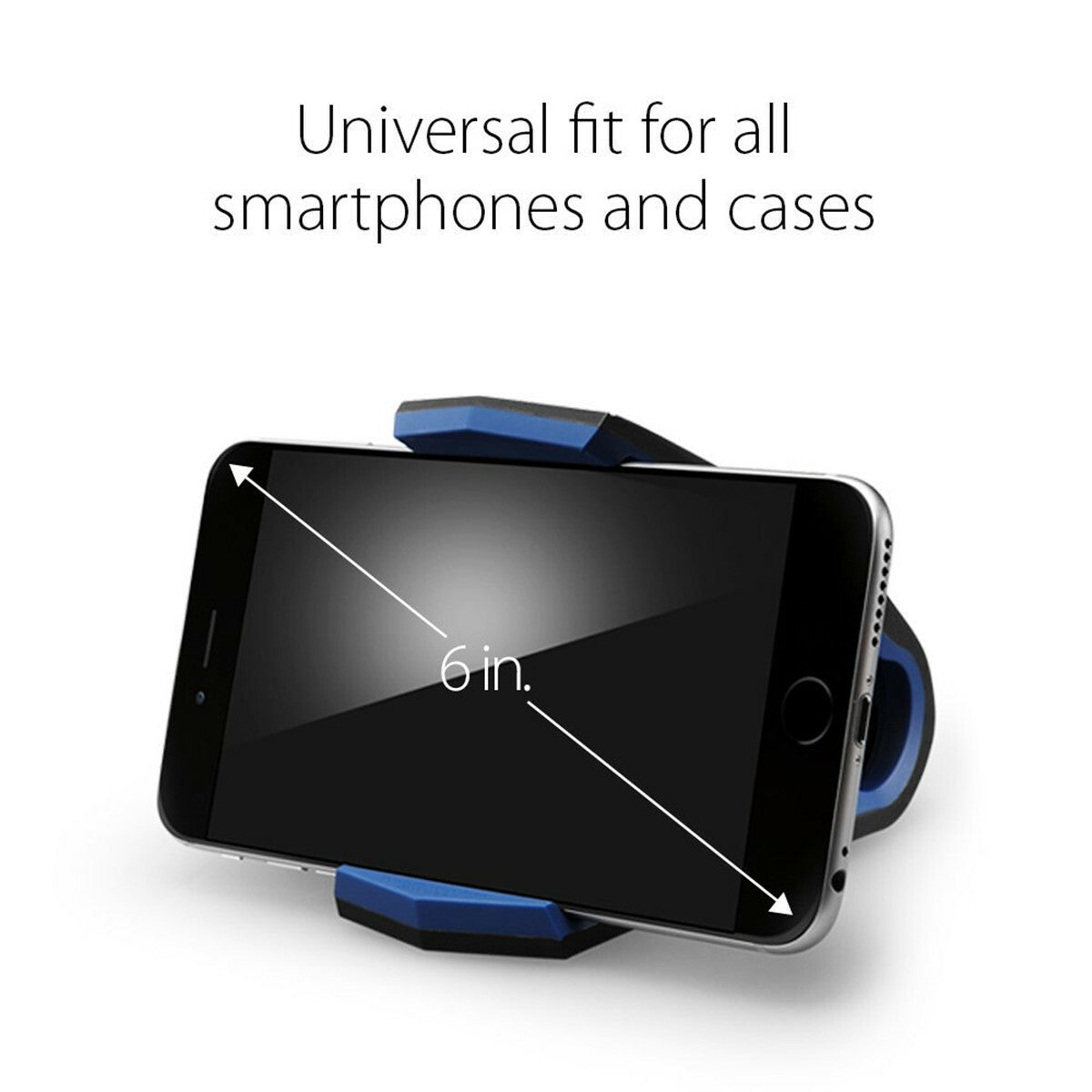 For 6In Phone GPS Case Car Stealth Mount Holder Bracket Dock Clamping Adjustable
