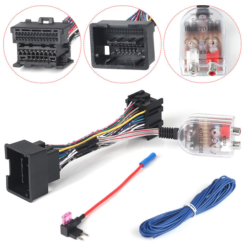 Add an Amp Adapter to Factory Radio w/Amp Turn on Wire for Chevy Camaro for GMC