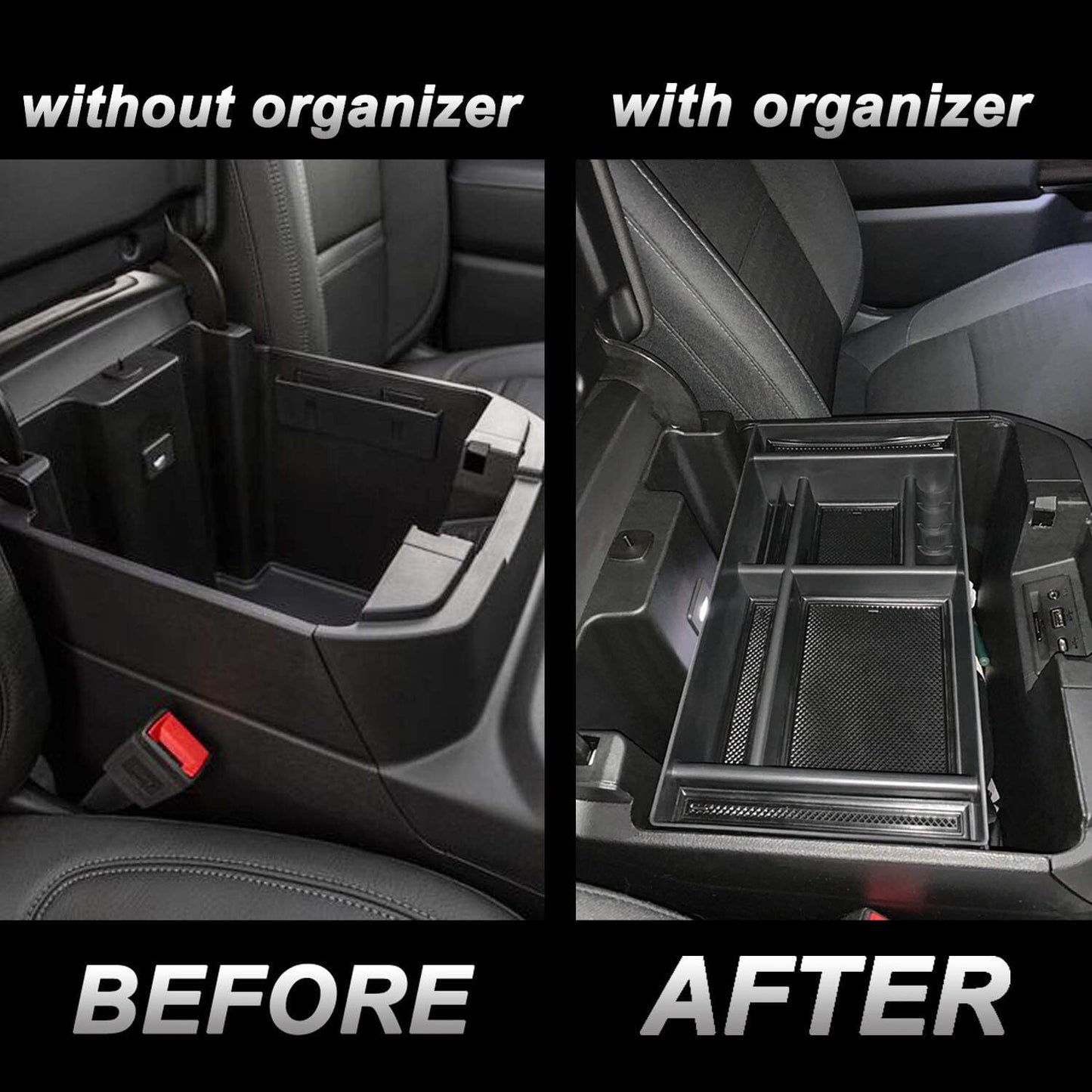 Storage box/organizer for the center console of a 2019-2024 for GMC for Sierra 1500 - n