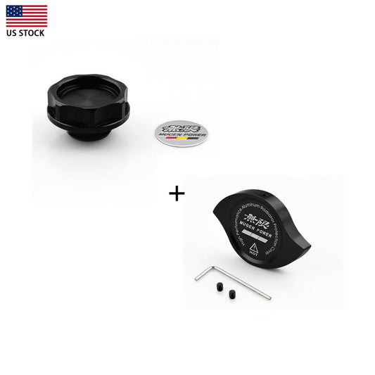 For Mugen Power Oil Radiator Cap +Water Cap Cover Fuel Filler Tank Q