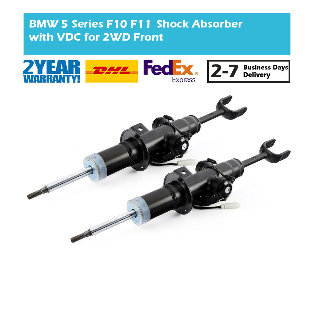 Pair Front Air Suspension Shock Absorbers with EDC for BMW 5 Series F10 530i RWD 37116796855
