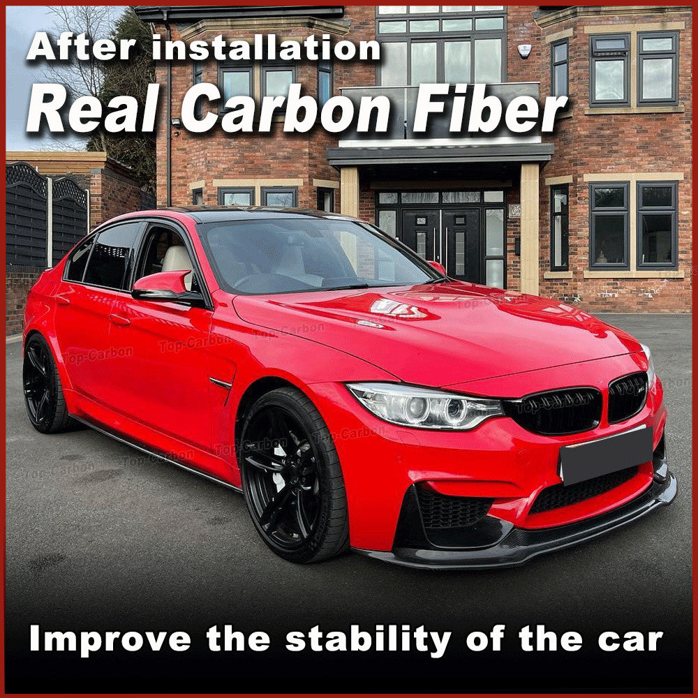 Fit for BMW 3 Series F80 M3 Sedan 2014-2019 Real Carbon Side Skirt Extension Lip