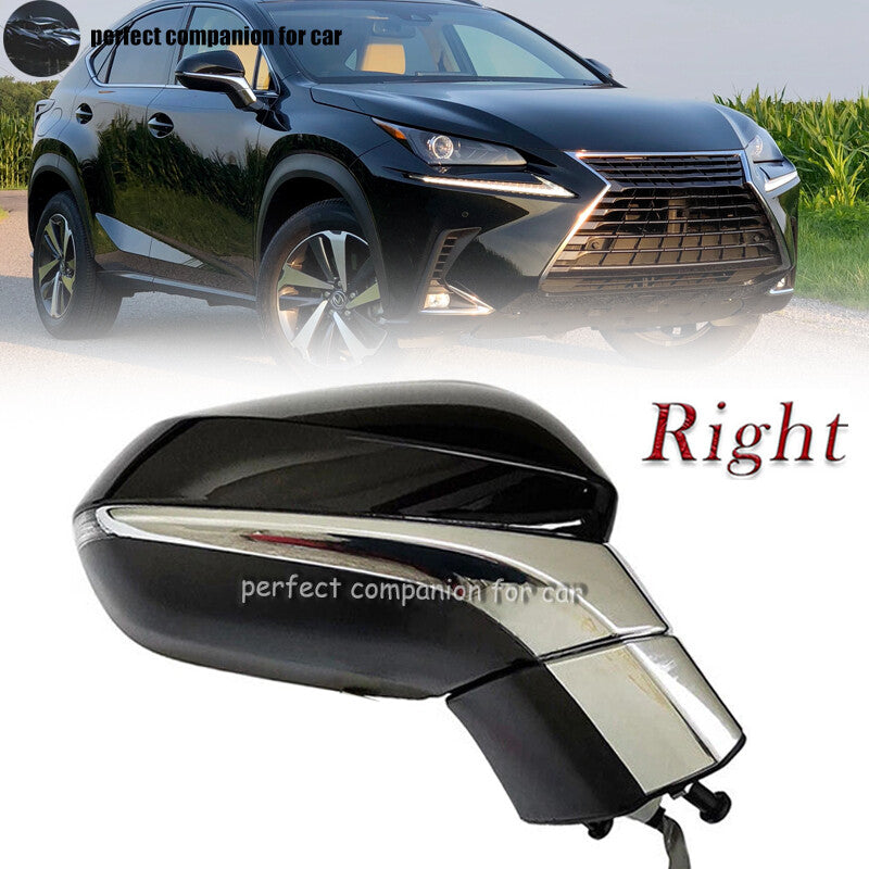 Right-hand side mirror with 8-pin power supply, heating, folding turn signal, suitable for Lexus NX 2015 - 2020