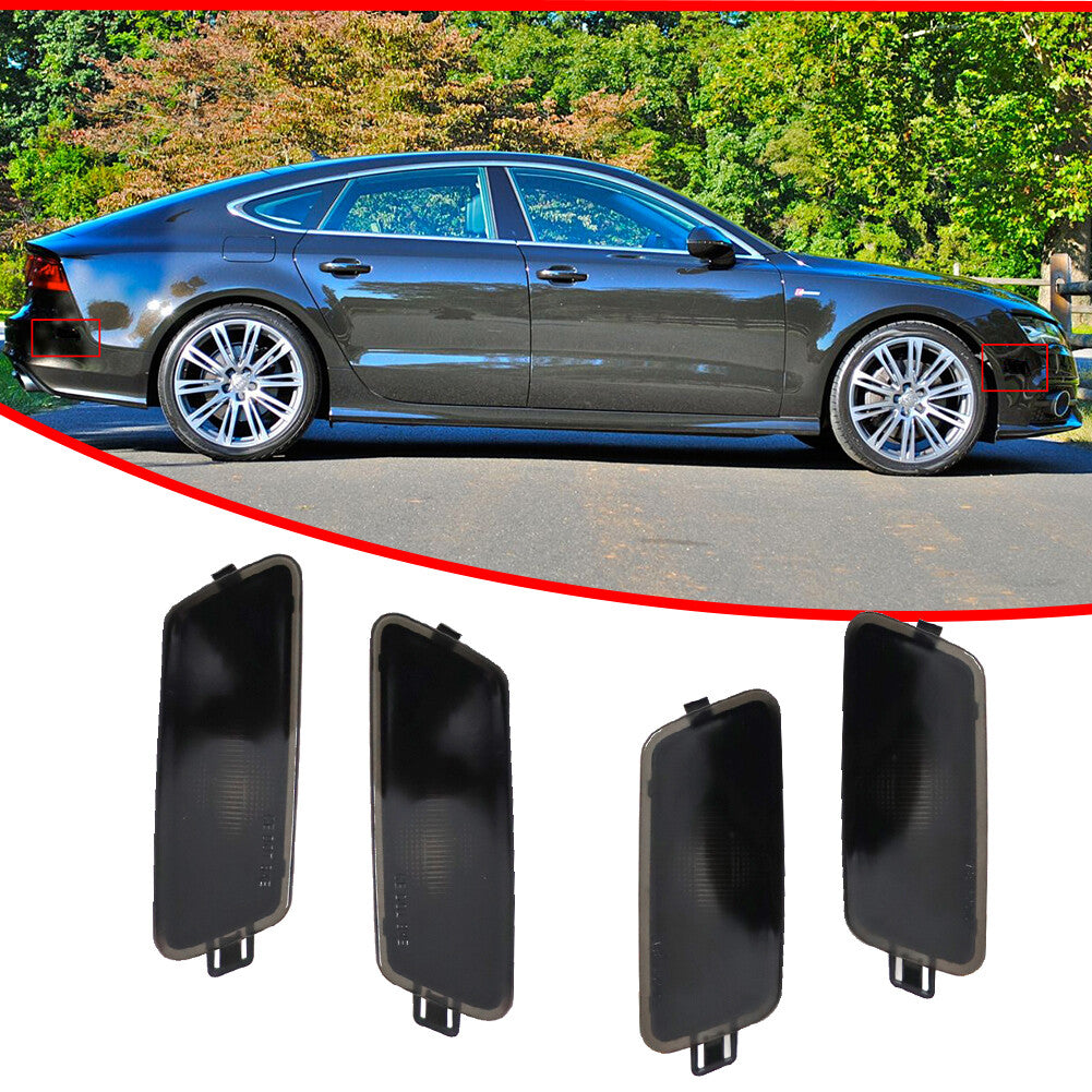 For 2012 - 2017 for Audi A7 S7 RS7 Quattro Smoked Front and Rear Side Marker Light Covers - v