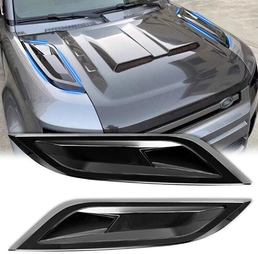 for Land Rover for Defender 2020-23 Glossy Black Engine Hood Air Outlet Vent Cover n