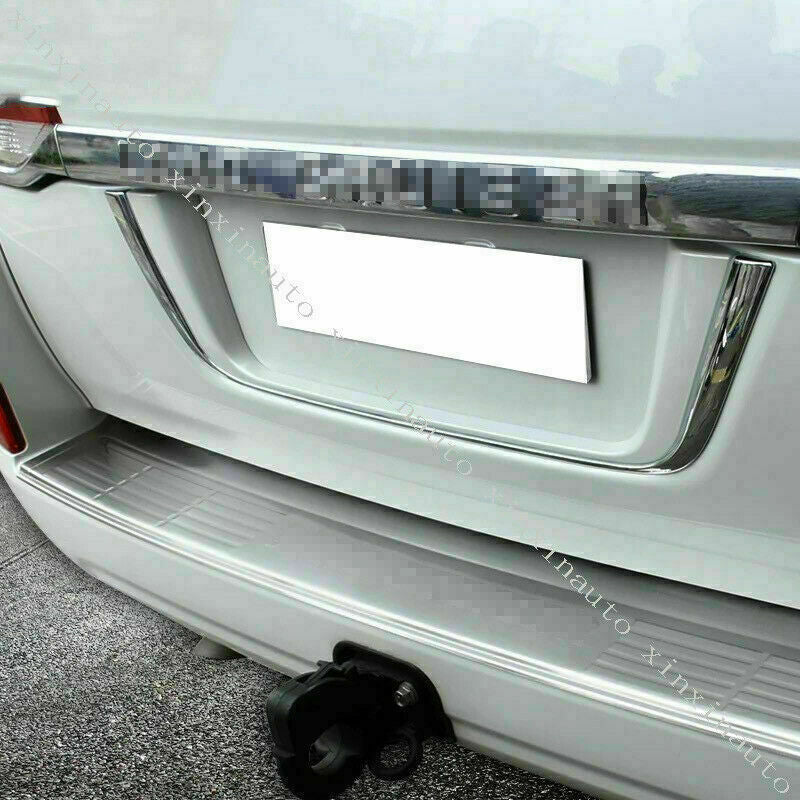 for Land Cruiser LC200 2008-2021 Car Rear License Plate Molding Panel Cover Trim