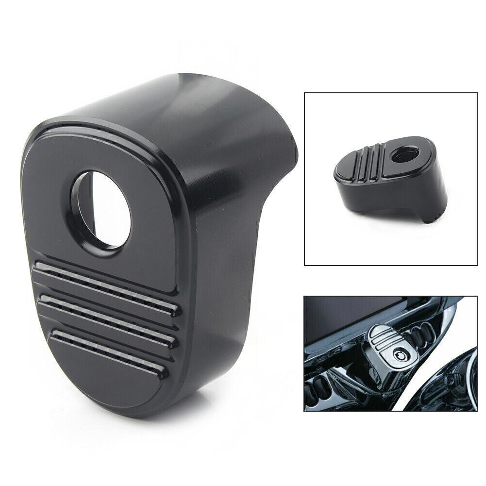 Black Tri Line Ignition Switch Cover for Harley Electra Road Glide FLH 2014-2018 Q