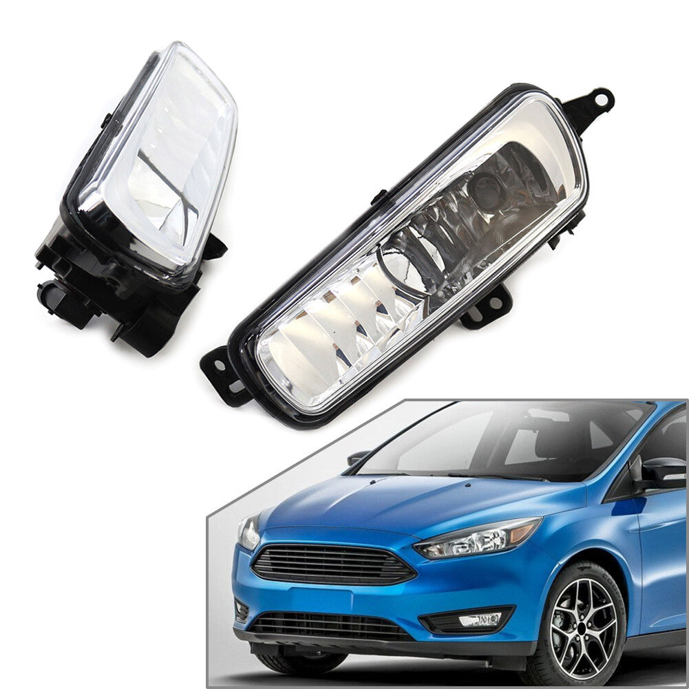 1 Pair Front Fog Light Lamp With Bulb for Ford Focus 2014-2018 F1EB-15A254-AB
