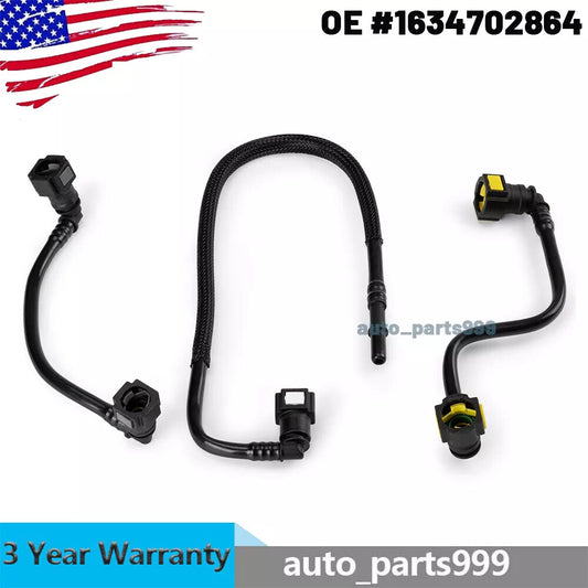 3-Piece Fuel Filter Hose Line Kit for Mercedes 1998-2005 W163 ML320 ML430 ML55 - new n