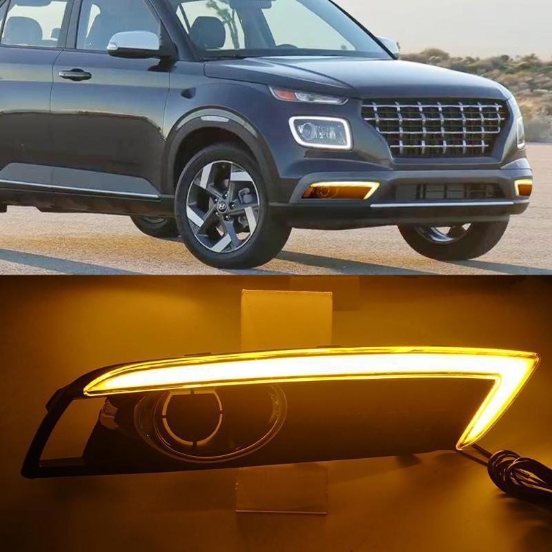 Daytime Running Light for Hyundai Venue 2020-2023 LED Front Bumper Fog Lights B n