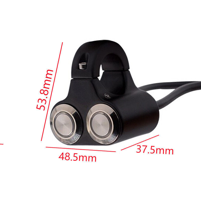 1-piece dual-button motorcycle handlebar switch, engine start, kill angle control, 22mm - n