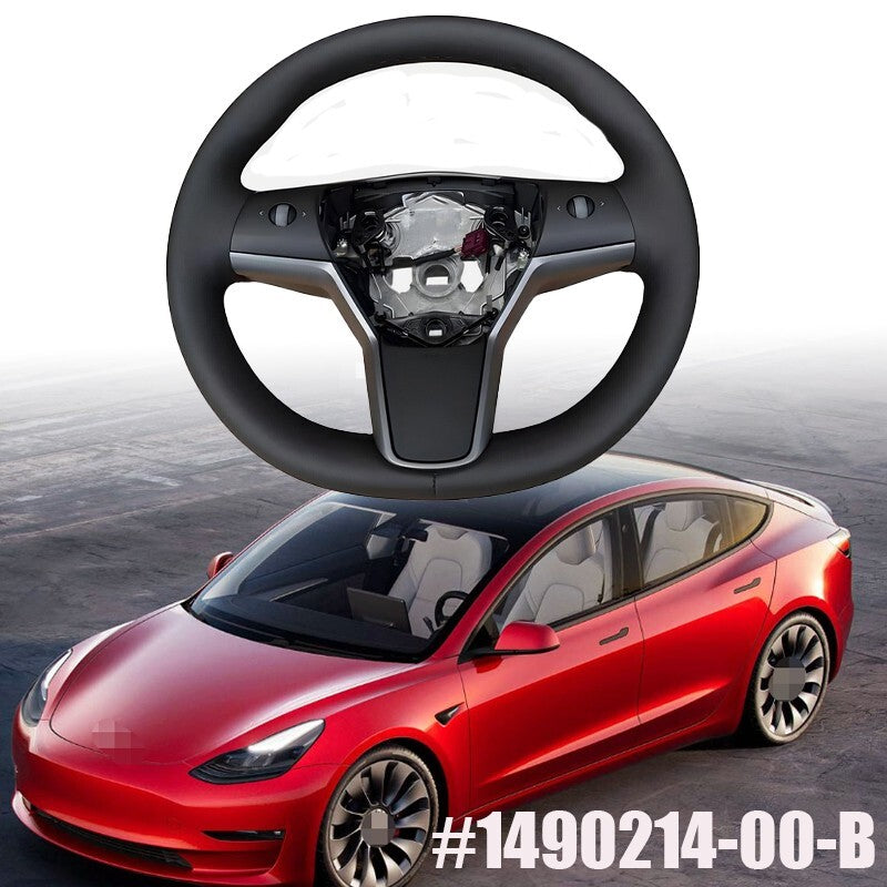 Fit for Model 3 Y Driver Heated Leather Steering Wheel 1490214-00-B n