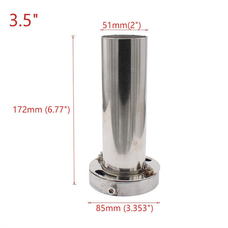 Universal 3.5 inch Removable Stainless Exhaust Muffler Tip Adjustable Silencer