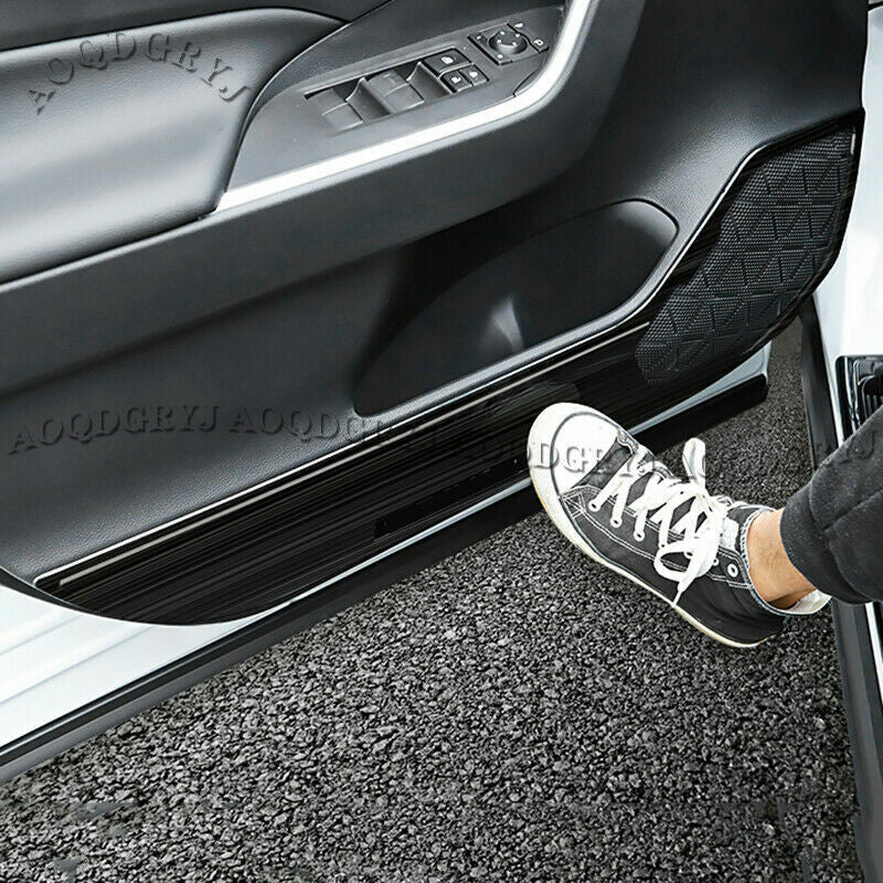 Black Steel Inner Door Anti-Kick Protector Guard Trim for TOYOTA RAV4 2019-2024
