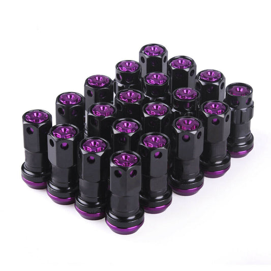 20pcs Purple M12 x 1.5 mm Composite Close End Heavy Duty Wheel Lug Nuts R40 Q