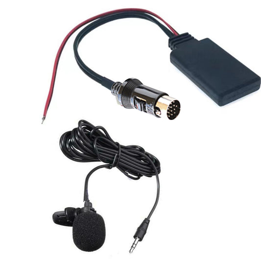 Car AUX Bluetooth Adapter Audio Microphone Cable For Kenwood 13-Pin CD Stereo