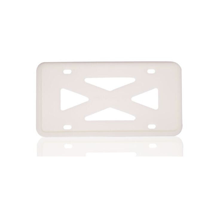 Car License Plate Frame Cover Hood Cap Rear Trunk Slim Metallic Black for Volvo - v