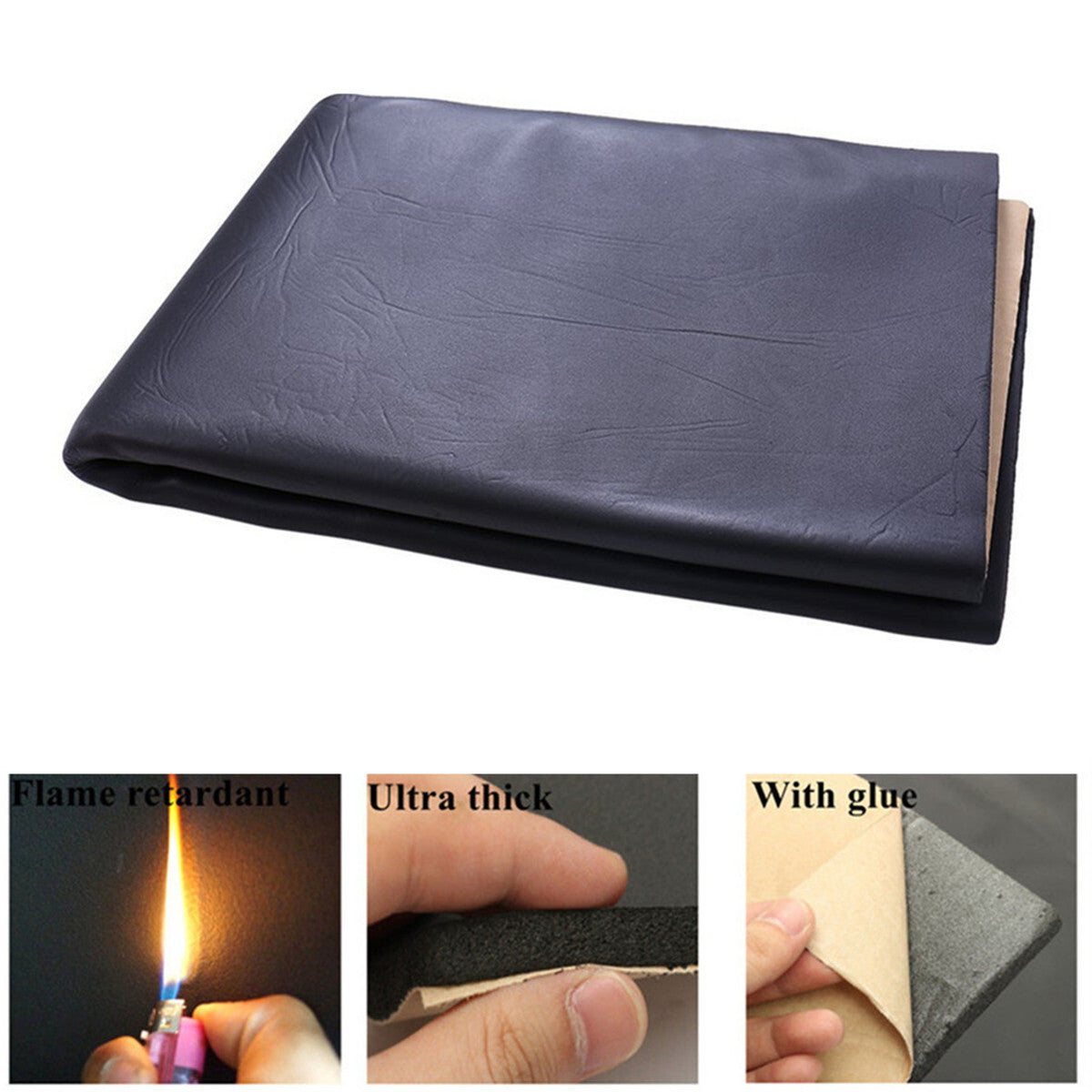 Firewall Sound Deadener Car Engine Hood Heat Shield Insulation Deadening Mat Pad Q
