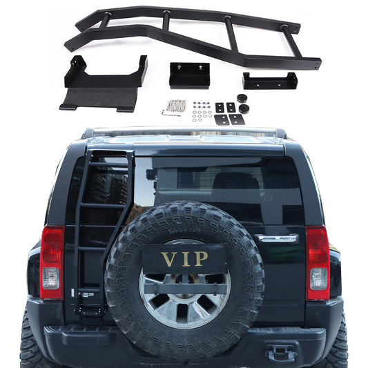 Rear door ladder, roof ladder rack, tailgate suitable for Hummer H3 2005-2009- n