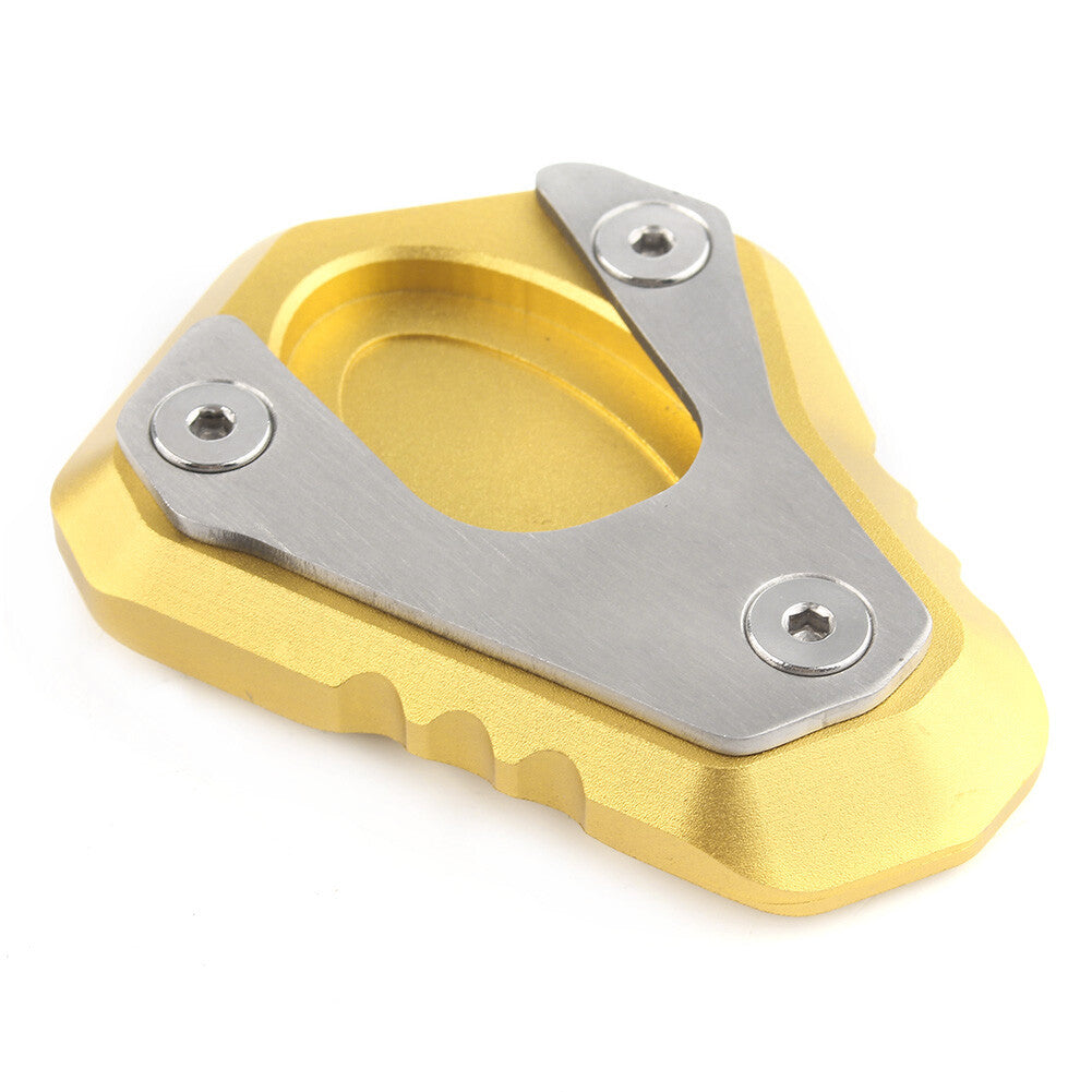 Fit for Kawasaki Z650 2017-2018 Aluminum Side Kick Stand Extension Plate Pad Gold Q