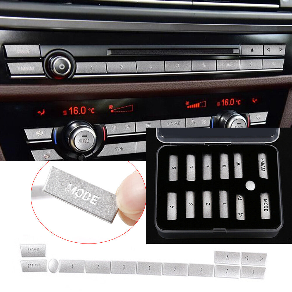 Alloy Silver Shortcut Digital Button Switch Cover for BMW 5 7 Series F10 2011-17