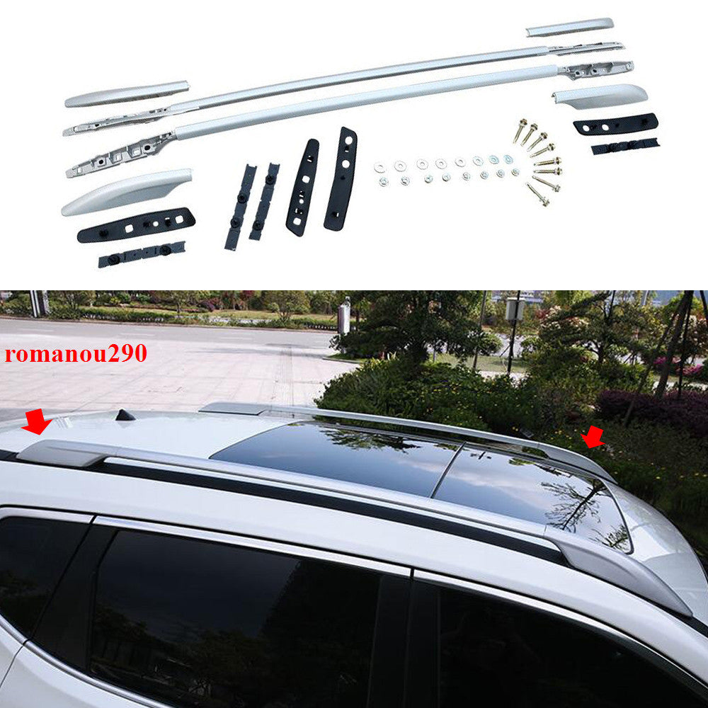 2017-2020 for Nissan Rogue Silver Roof Side Bars Rails Roof Rack Luggage Carrier