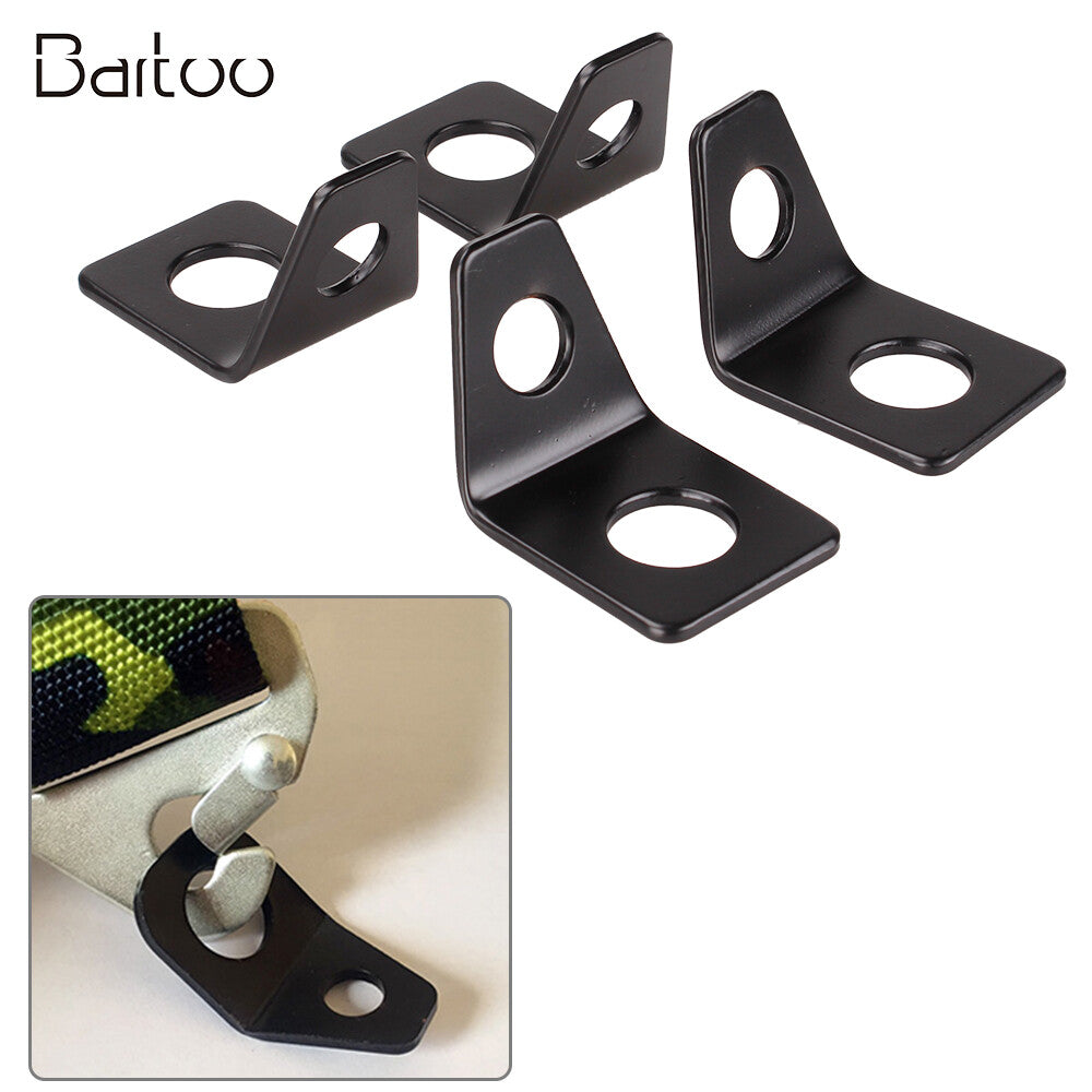 4PCS 4 Point for Seat Belt Mounting 90 Degree Angle Brackets Kit for Seat Belt L-Bracket Q