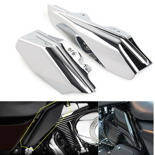 for Harley Electra Street Road Glide King 01-08 Chrome Mid-Frame Air Deflectors Q