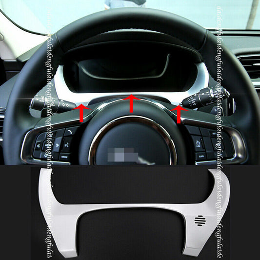 for Jaguar F-PACE 2016-2020 Silver Inner Front Dashboard Edge Frame Cover Trim