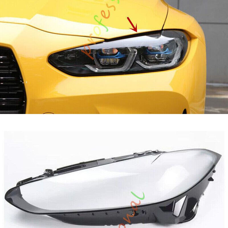 for BMW 4-Series M4 i4 2021-2023 Left Side Headlight Clear Lens Cover + Sealant